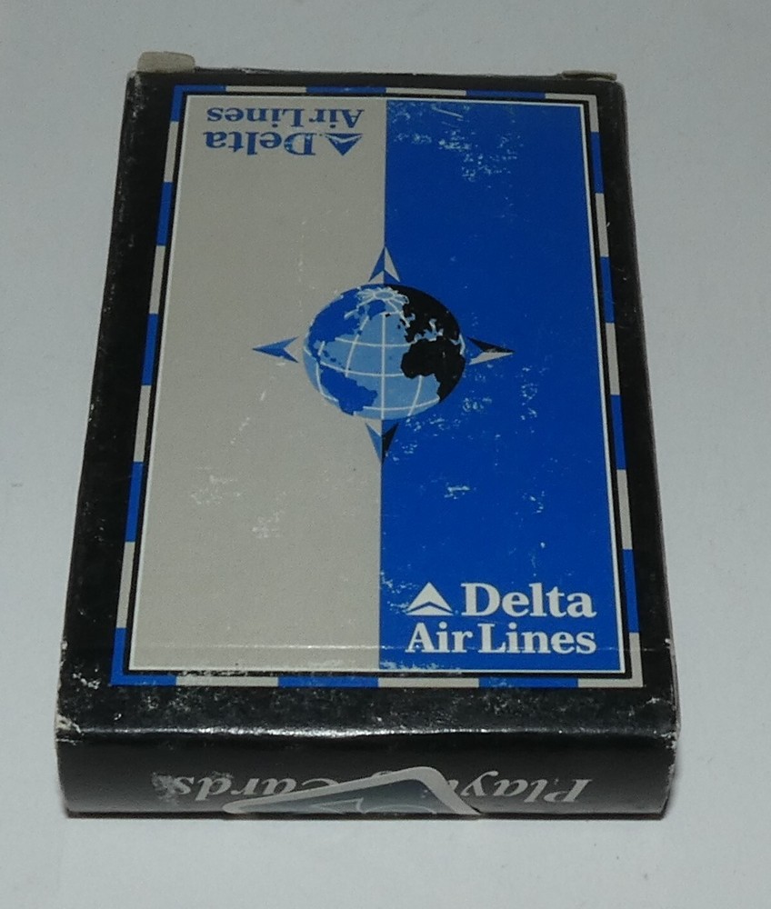 DELTA AIR LINES PLAYING CARDS SEALED BOX OPENED