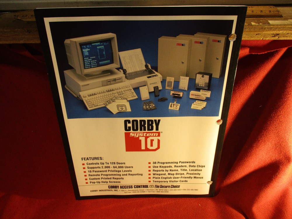 Corby Access control system 10 Hardware Manual NEW 88 pages