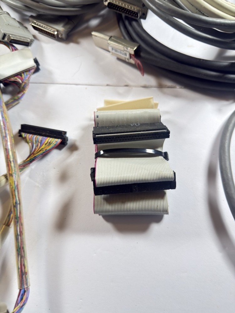 Large Lot Vintage SCSI Cables Bundle - External Internal HD50 DB25 Centronics