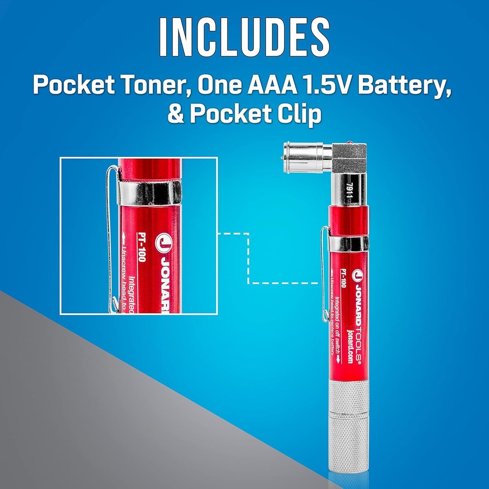 Jonard Tools PT-100 Coax Cable Wire Tracer Pocket Continuity Tester & Red