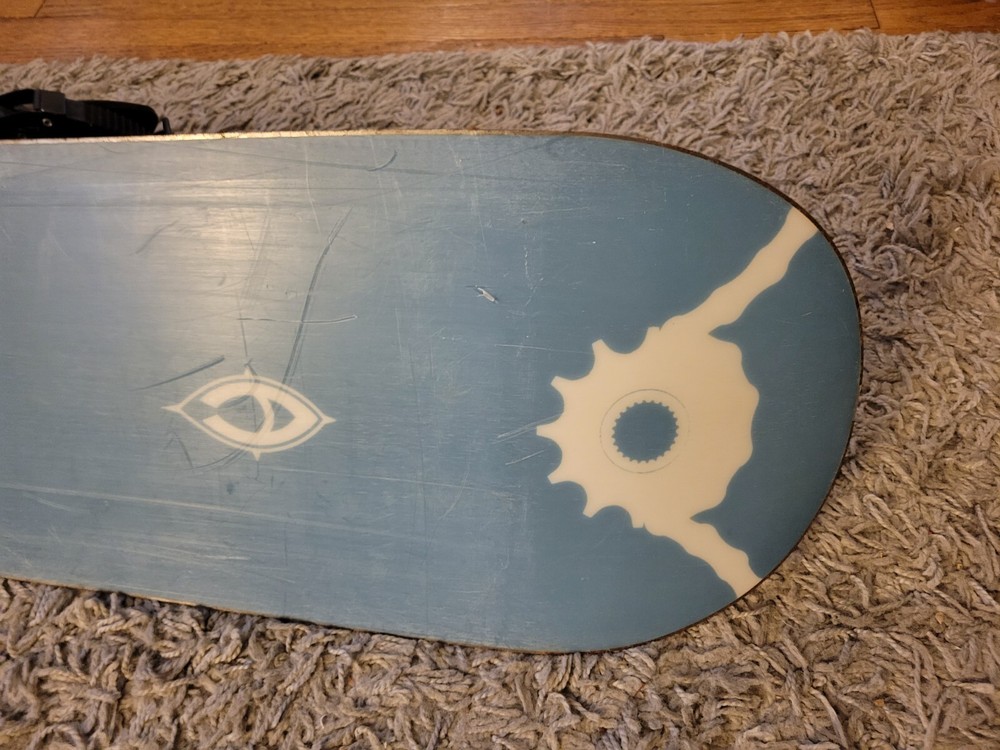 Vintage Apocalypse Snowboard 56" Spiral bindings missing 1 strap