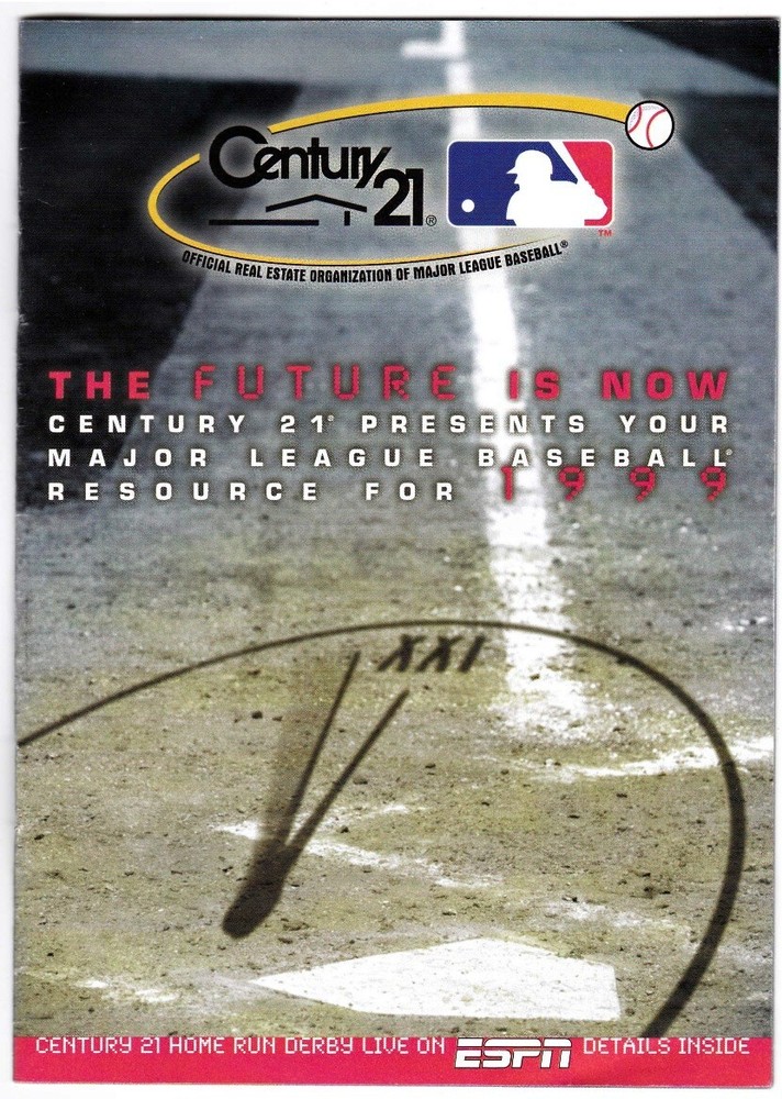 1999 CENTURY 21 MLB BASEBALL SCHEDULE BOOKLET - 24 PAGES