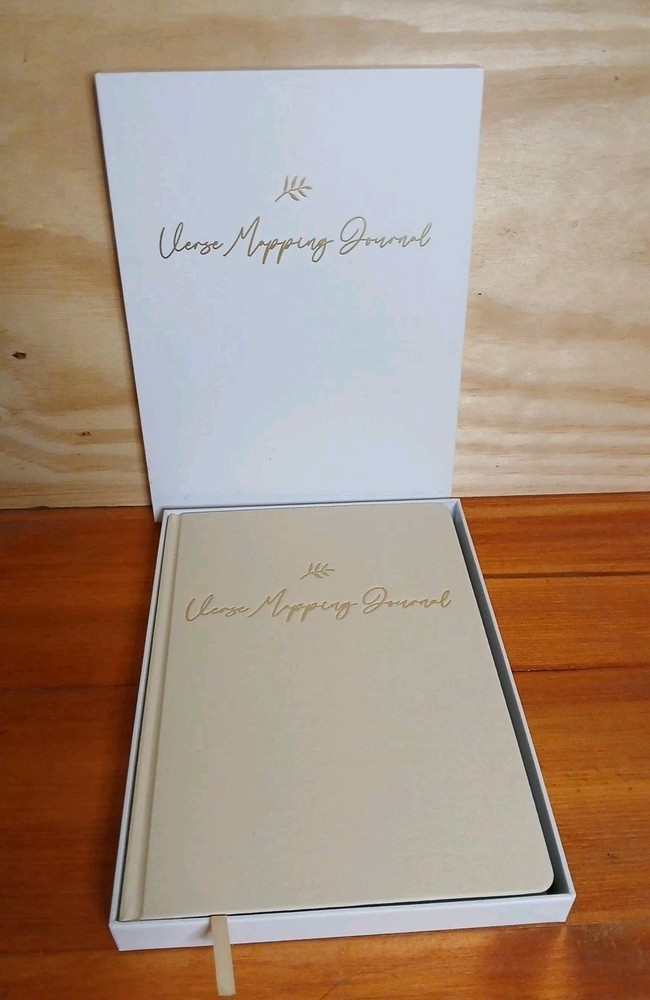Linen Bible Verse Mapping Journal Premium Bible Study Journaling Kit