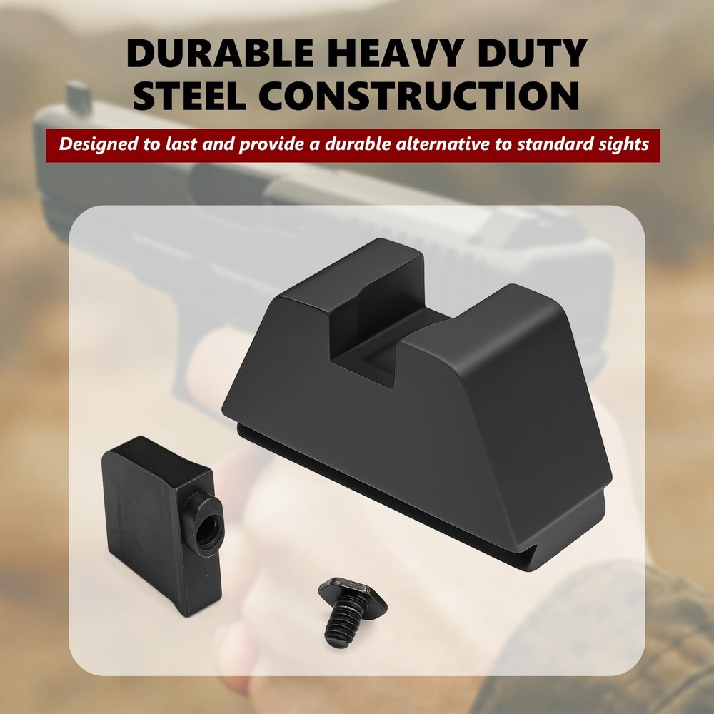 Suppressor Height Sight Set for Glock - Optical Compatible, High Black