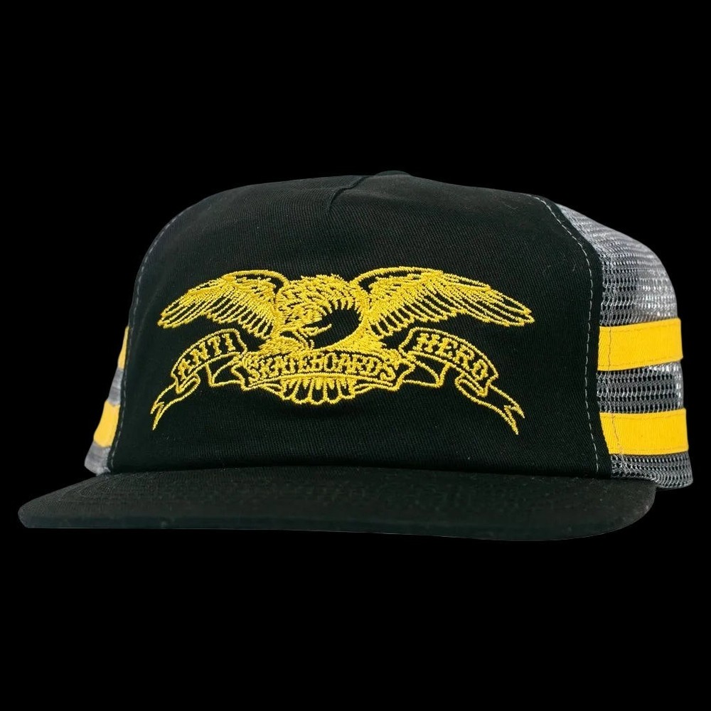 🔥🔥 Anti-Hero Skateboards (Spring 26') Basic Eagle Black/Yellow Snapback Hat