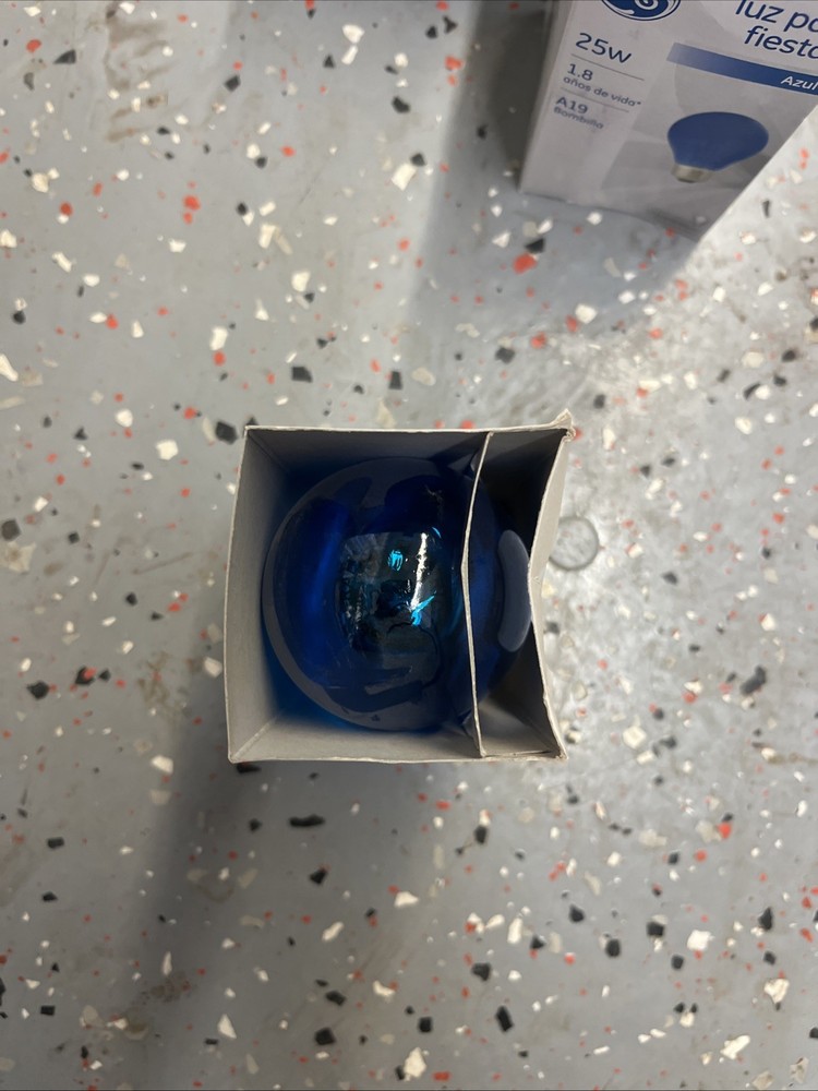 GE Lighting Party Light 49724 25-Watt Blue A19 Light Bulb