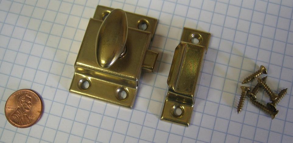 STANLEY #SP7080 CUPBOARD CATCH, SATIN BRASS, 1-3/4"