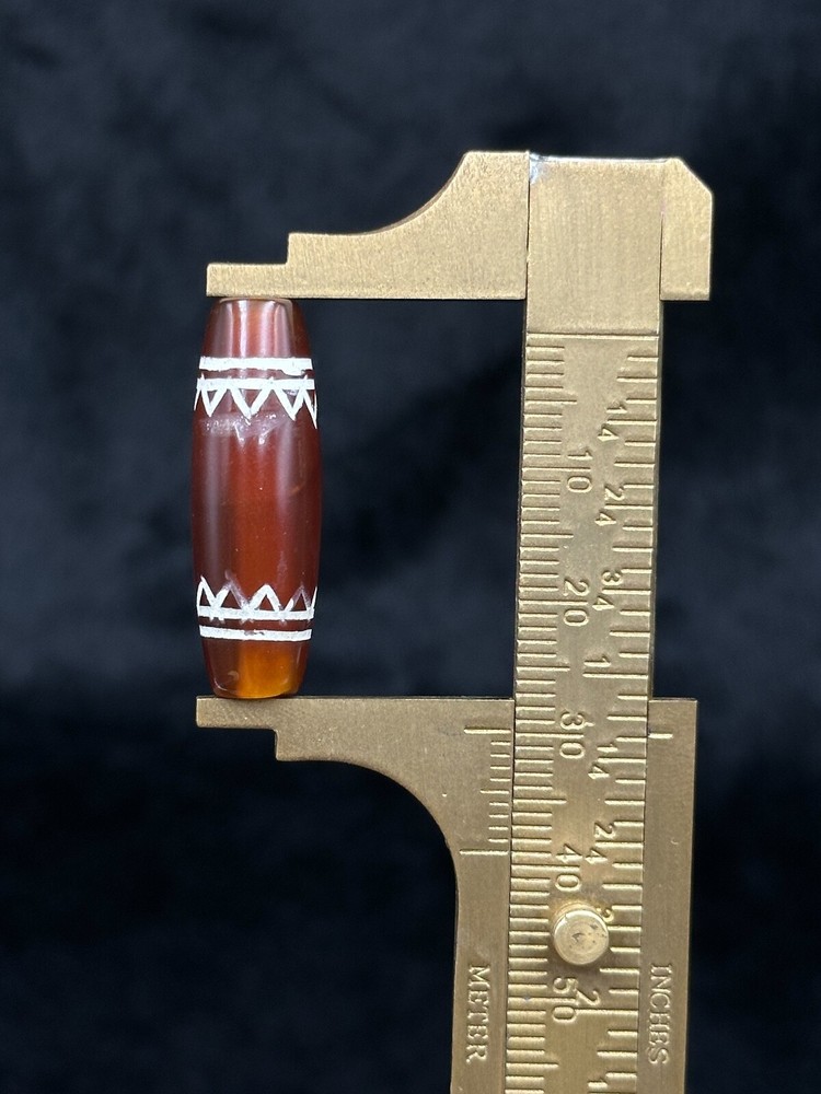 2 Pieces Ancient Carnelian Etched Agate Sassanian Bead With Beautiful Pattern