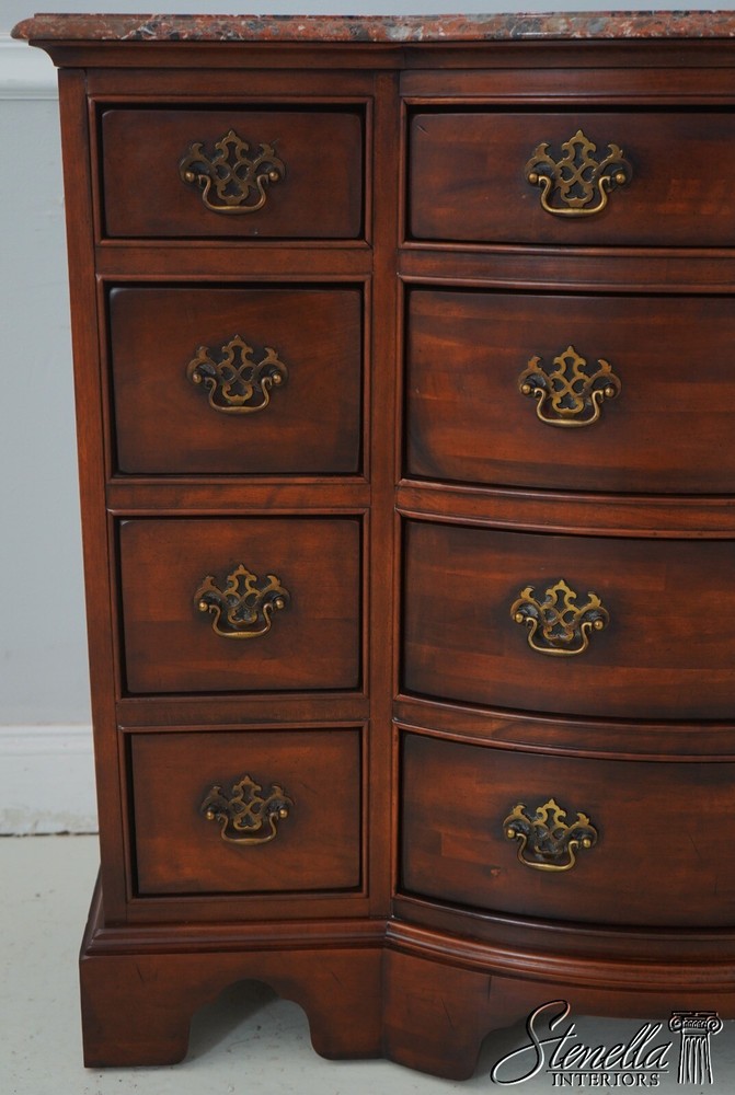 L68885: CENTURY Cherry 12 Drawer Marble Top Server Console