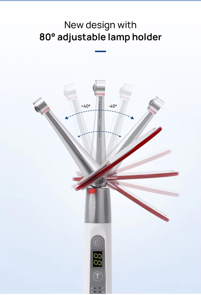 C25 Plus Dental 10W LED One Second Curing Light 2500mw/cm2 360° Rotatable Head