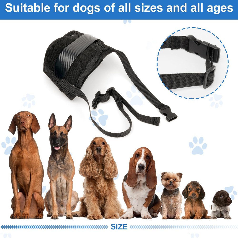 5-Pack Soft Basket Dog Muzzle - Adjustable Strap to Prevent Biting, Barking &...