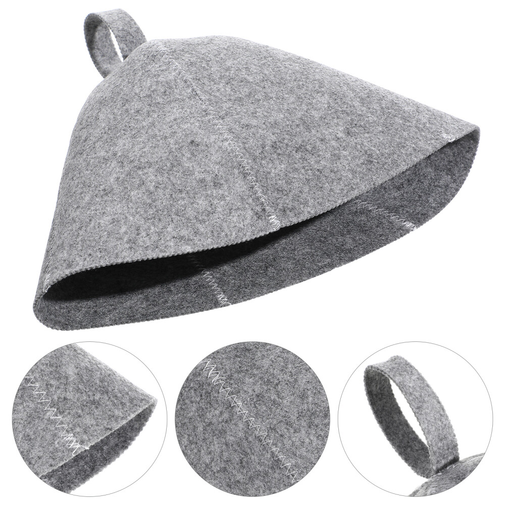 2PCS Felt Sauna Hat Thickened Comfortable Sauna Hat Bathing Hat Sauna Hat