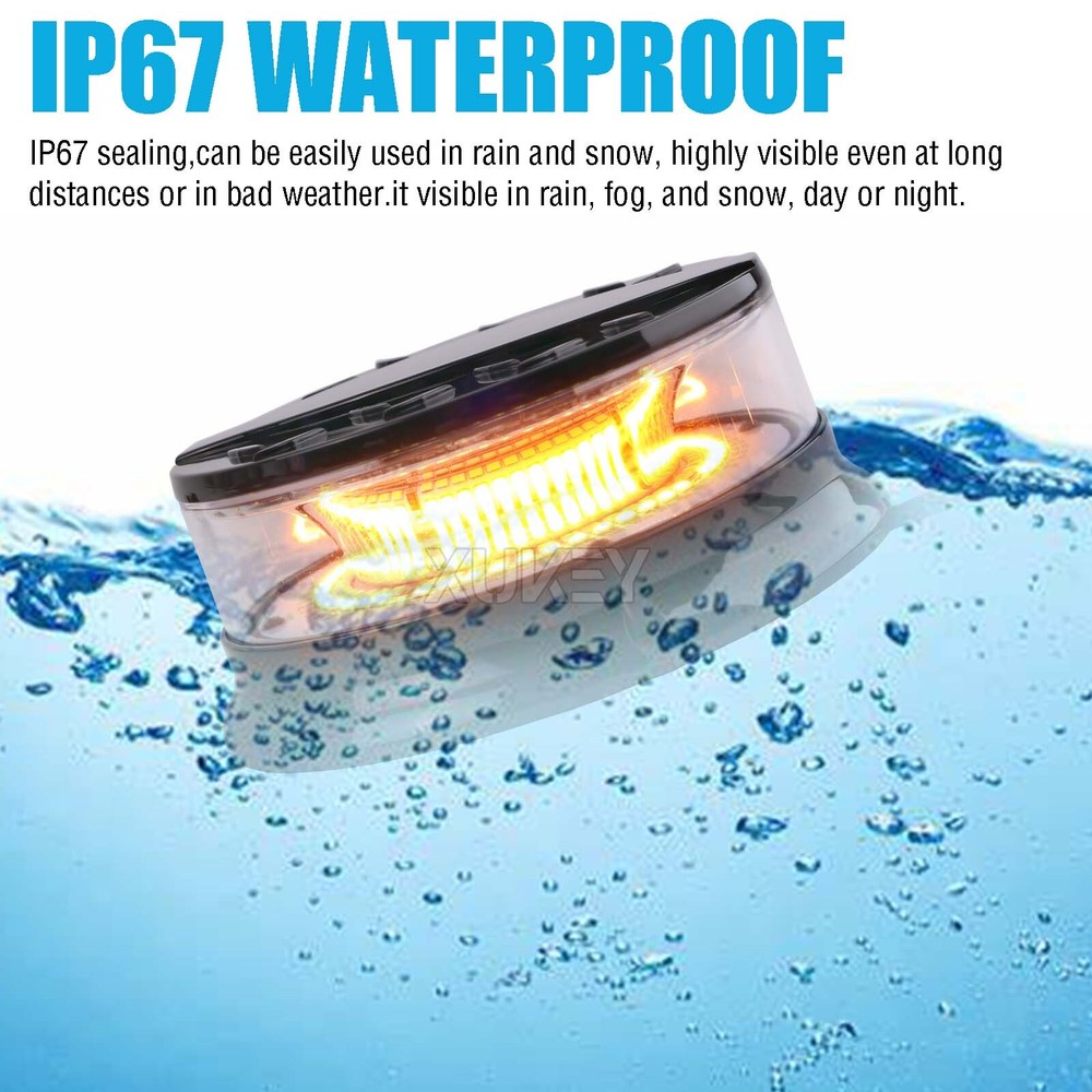 96 LED Strobe Light Bar Magnetic Base Rooftop Safety Emergency Flash Warning