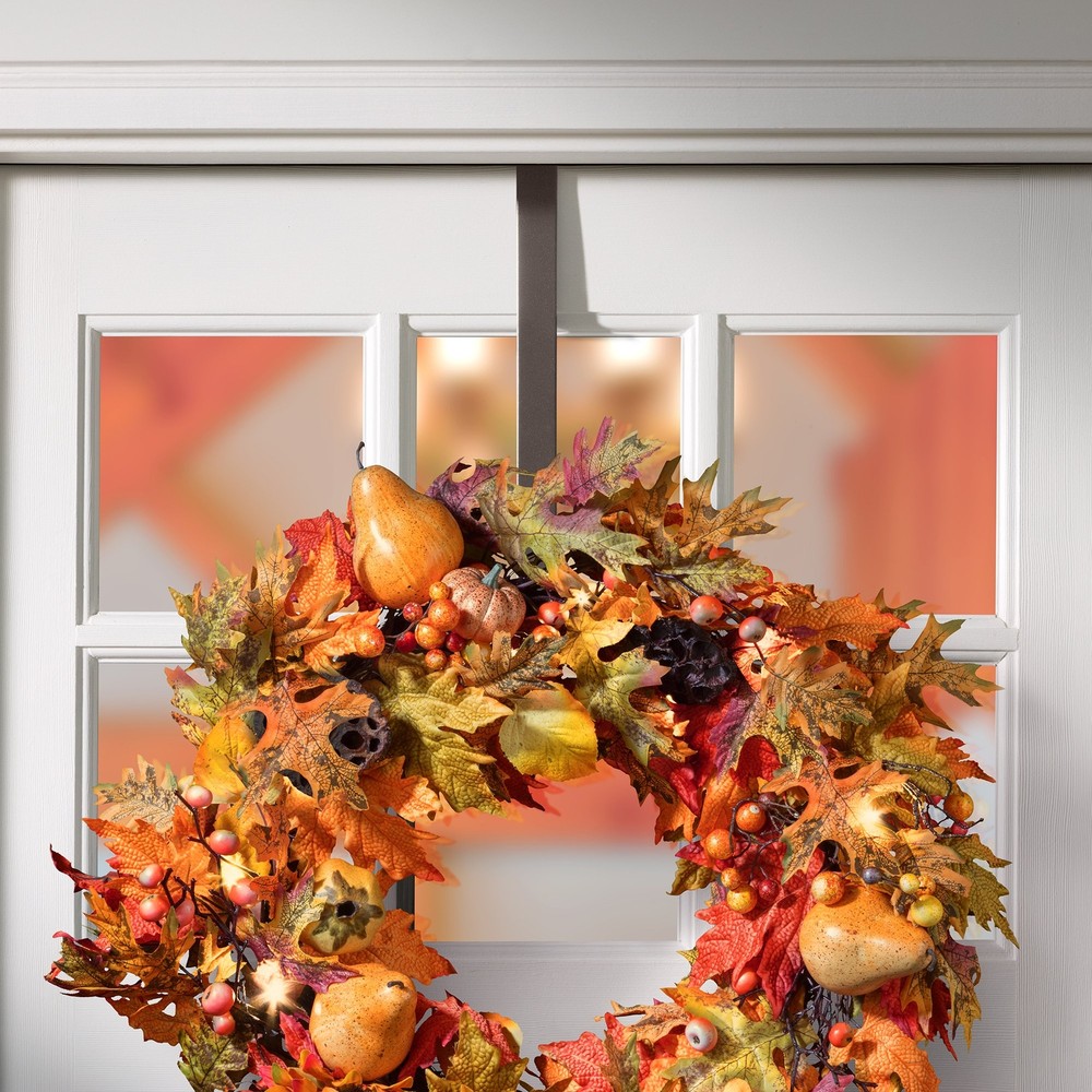Adapt™ Adjustable Wreath Hanger, Top & Length Adjustable Version - Matte Brown