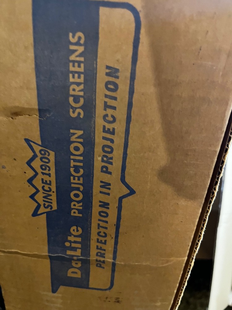 Vintage Da-Lite 40"x40" Silver Lite Flyer Projection Screen W/ Tripod