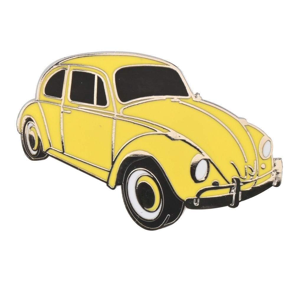 1967 VW Bug Yellow Hat Lapel Pin