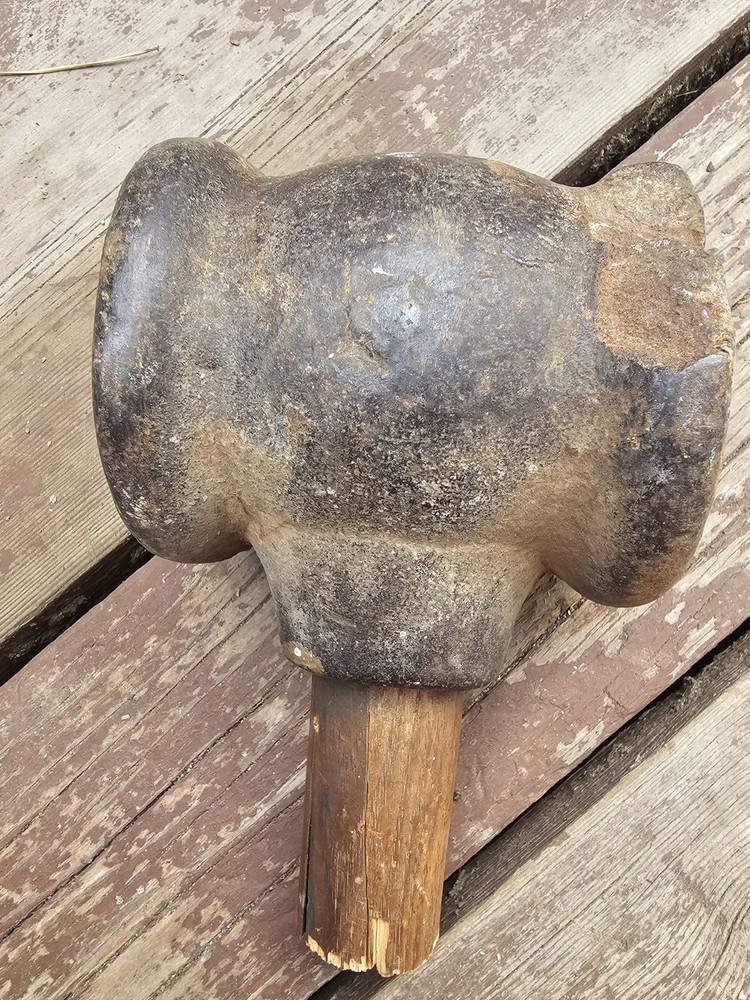 ANTIQUE IRON SLEDGEHAMMER 14 lbs RARE!