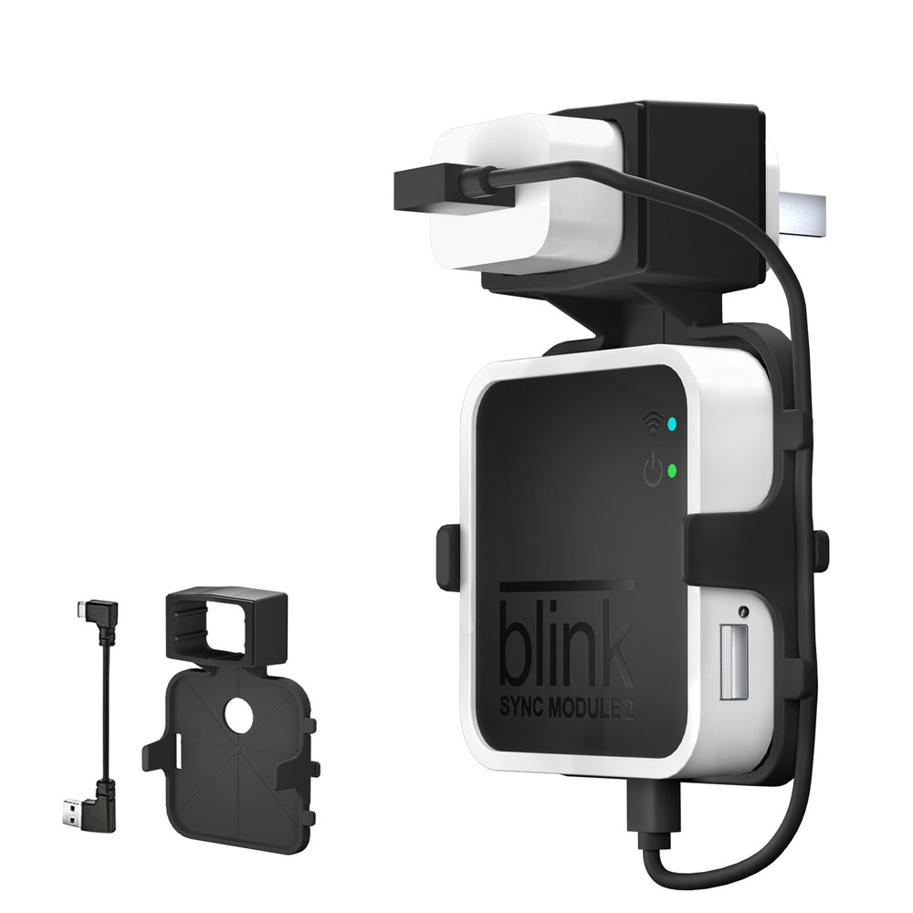 Outlet Wall Mount Stand & Cable for Blink Sync Module 2 Holder Hanger