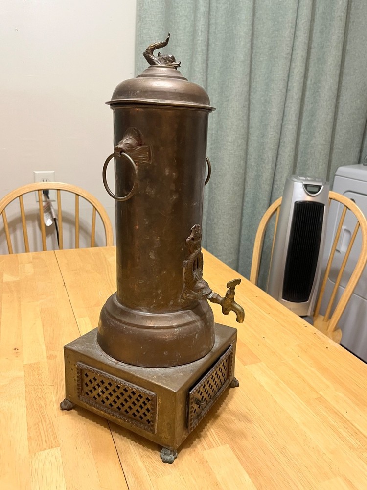 antique asian brass samovar from 1800’s