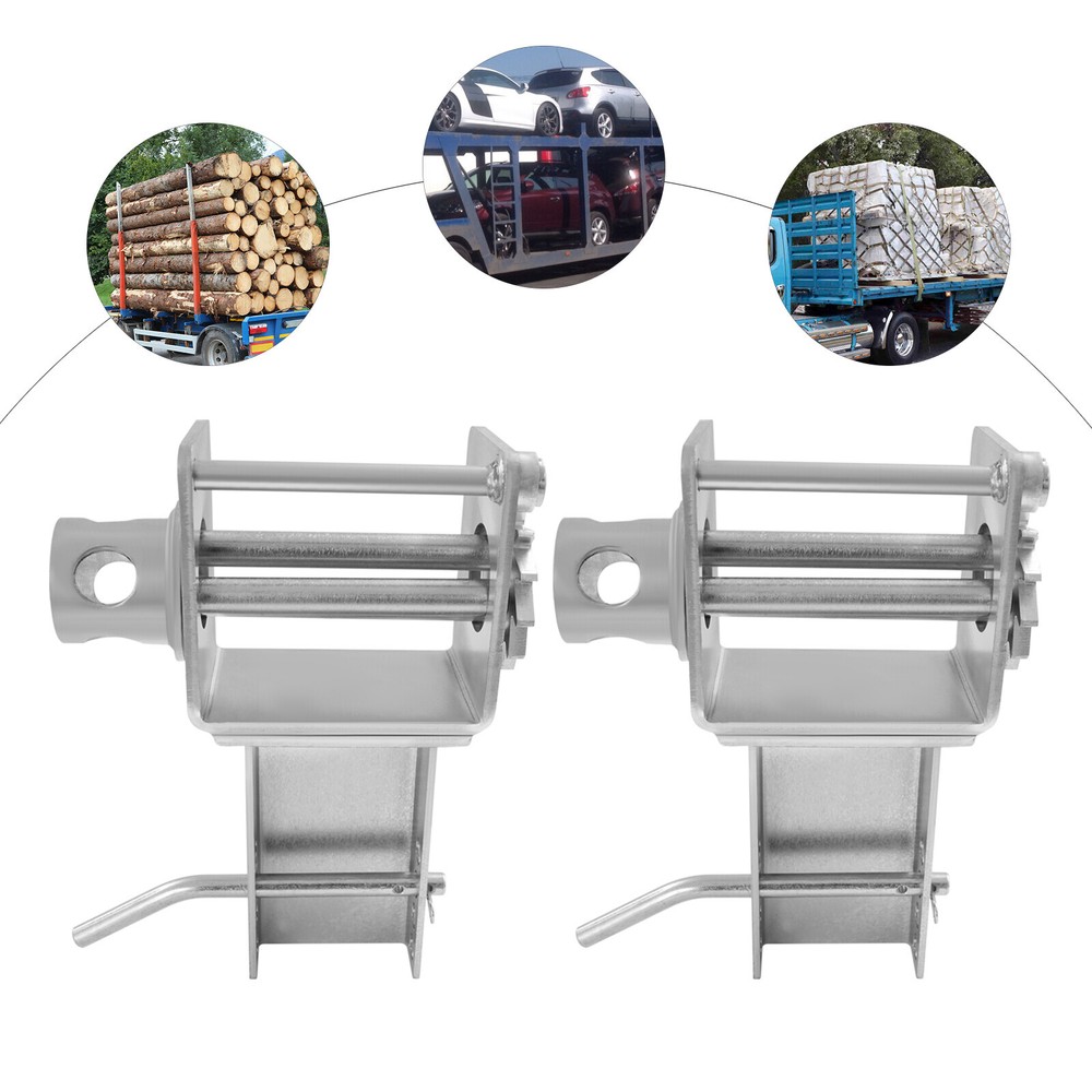 2-Pack Heavy-Duty Trailer Stake Pocket Winch for Safe Cargo Loading