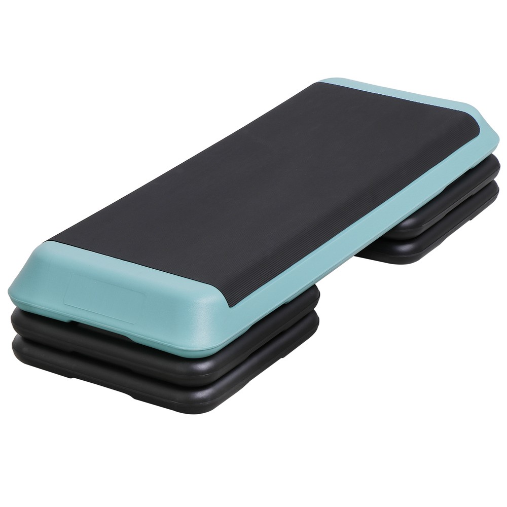 43" Adjustable Aerobic Step Platform Exercise Workout Stepper W/Riser Green
