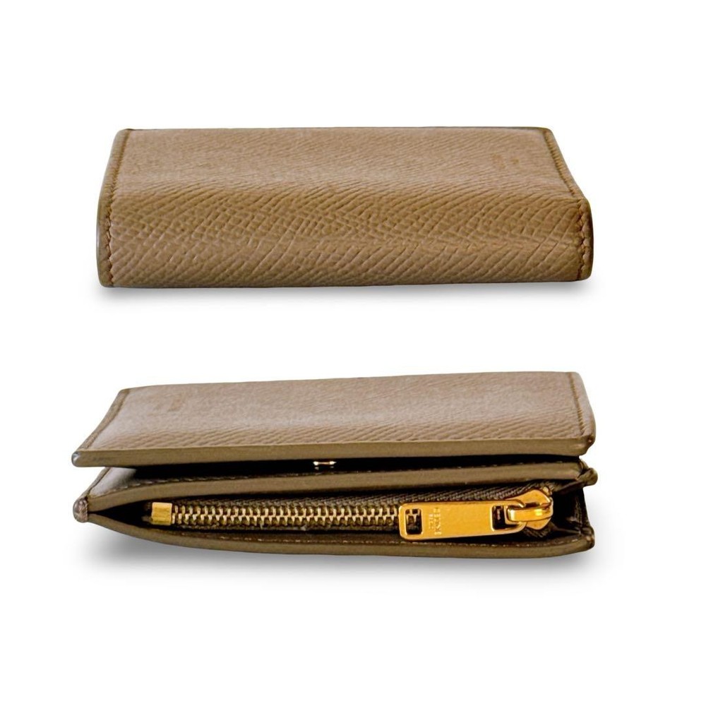 condition CELINE Compact Wallet Pebble Leather From Japan