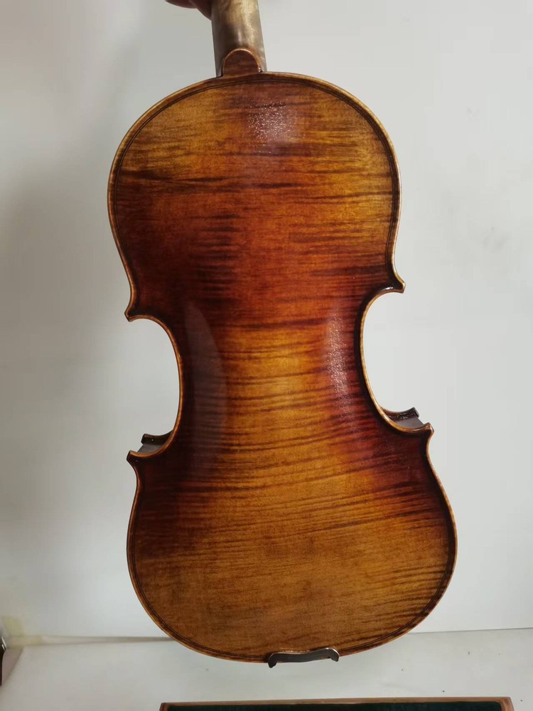 Master 4/4 violin Stradi model Solid flamed maple back spruce top 0282
