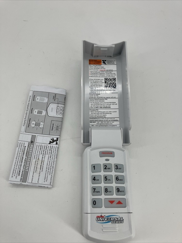 Genie universal keypad model GUK-R wireless entry system, open box, New