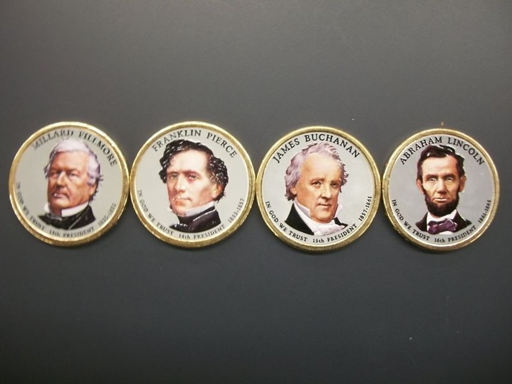 2010 Colorized Complete Set Of President Dollars