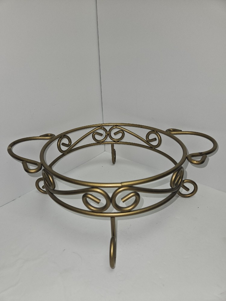 Gold Cast Metal 9" Casserole Dish Server