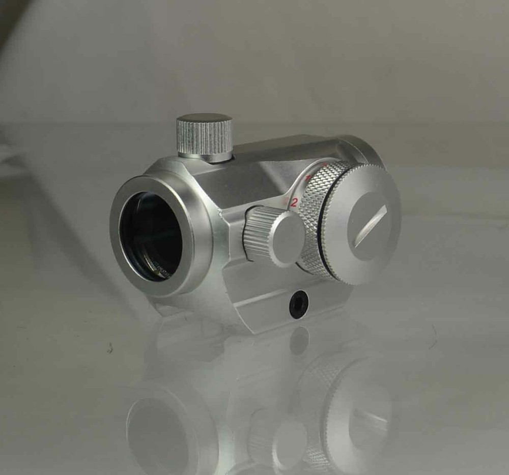 New Compact Mini Red and Green Dot Sight Weaver 1 Bolt Mount Anodized Silver