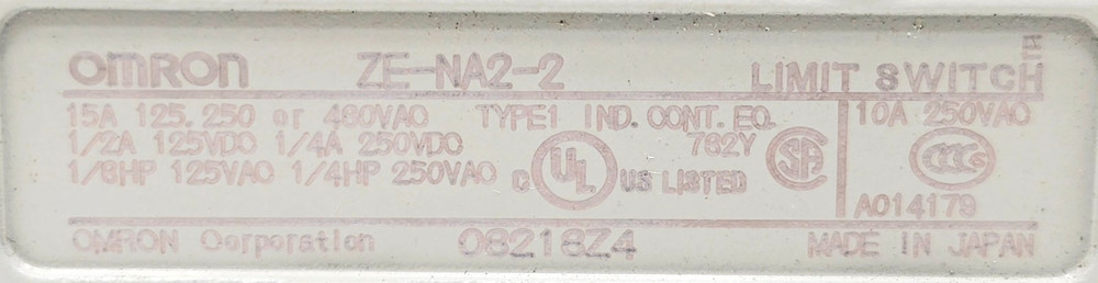 ZE-NA2-2 OMRON LIMIT SWITCH ZENA22