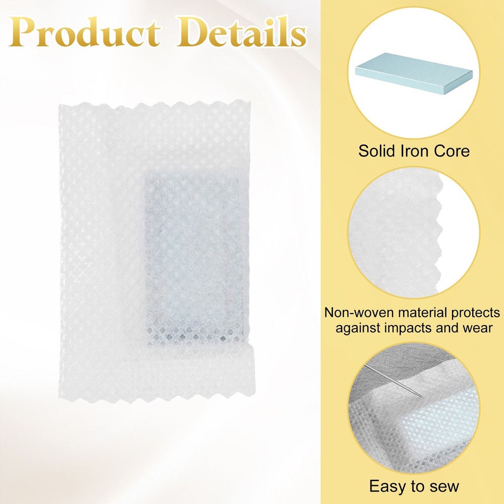 32Pcs Covered Drapery Weights, 12g Iron Curtain Bottom Weights, White