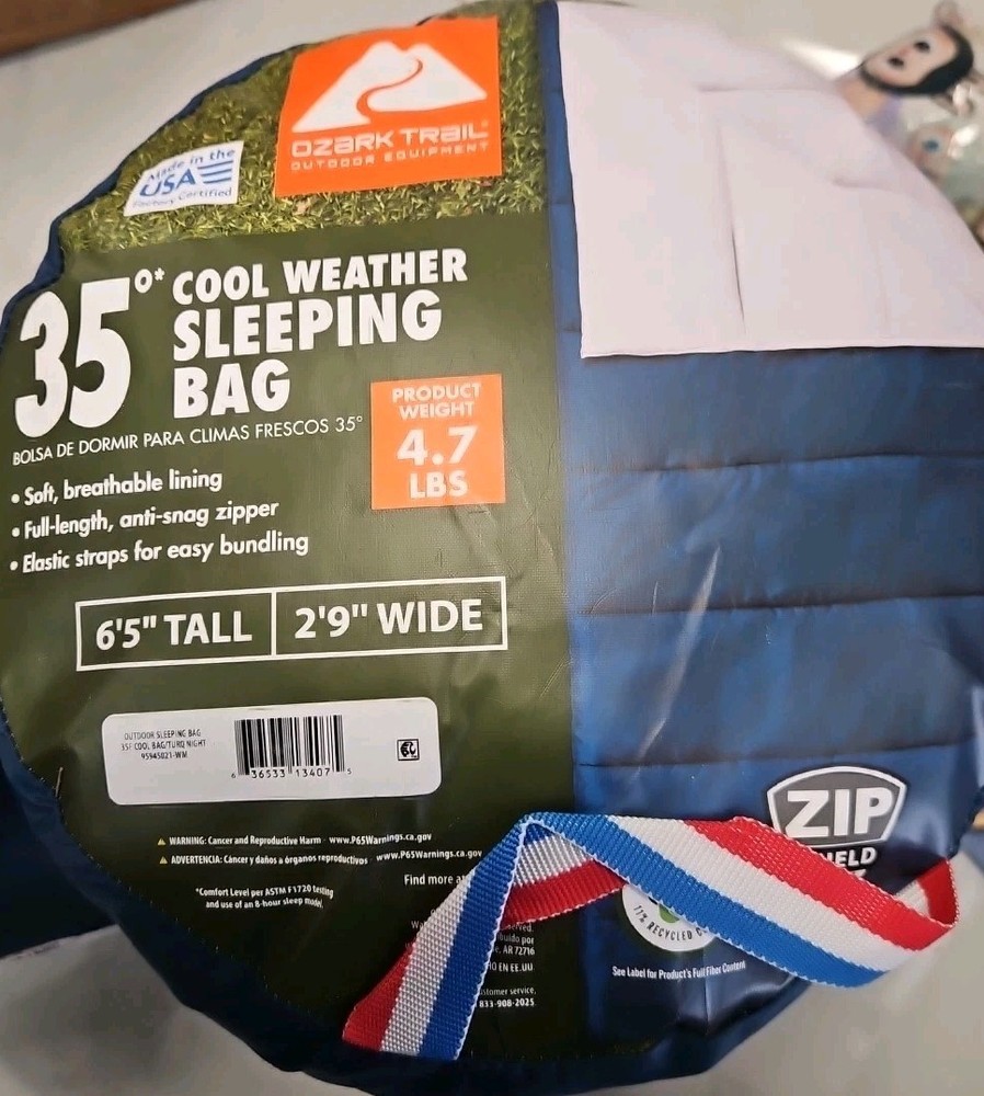 Ozark Trail 35 F Cool Weather Rectangular Sleeping Bag
