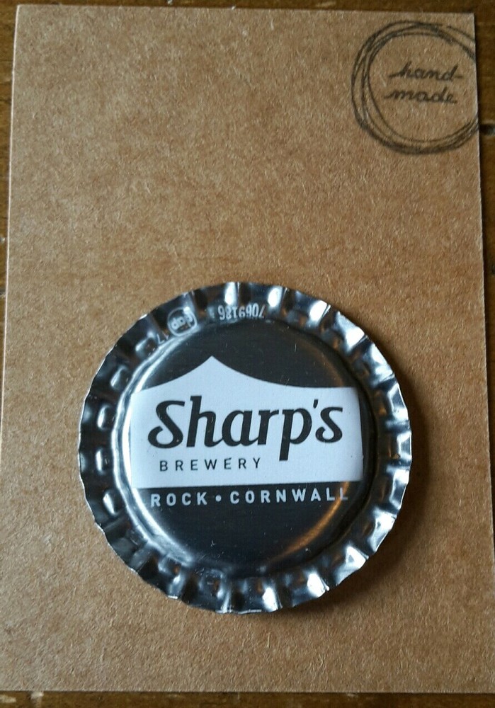 BOTTLE CAP FRIDGE MAGNET SHARP'S BREWERY ROCK CORNWALL