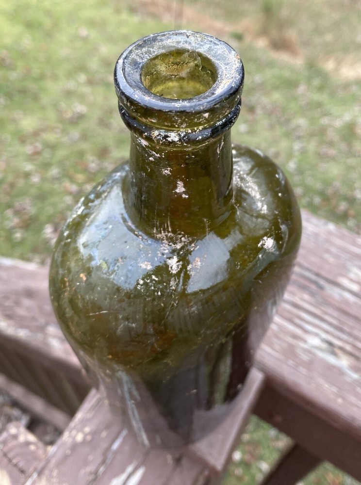 Large Green Scotch Whiskey Flask