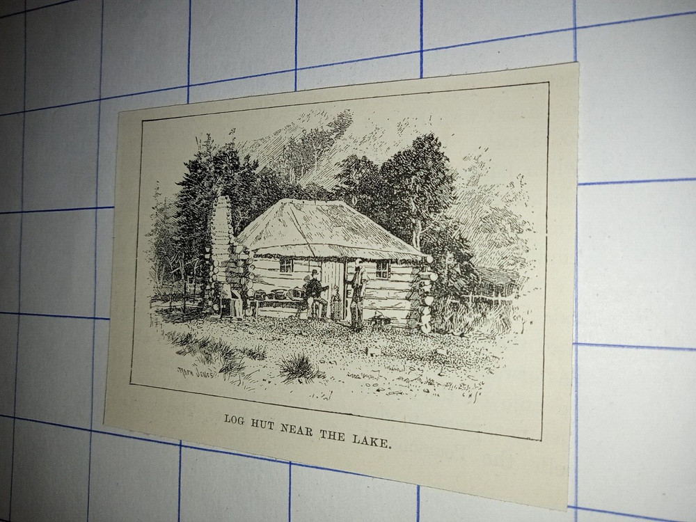 Log hut near the lake 1890
