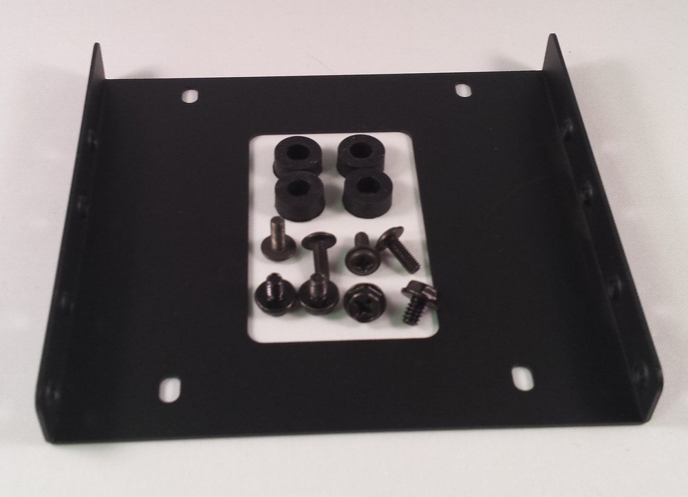 2.5"-3.5" HDD mounting adapter bracket for SSD HDD rubber shock absorb 8 screws