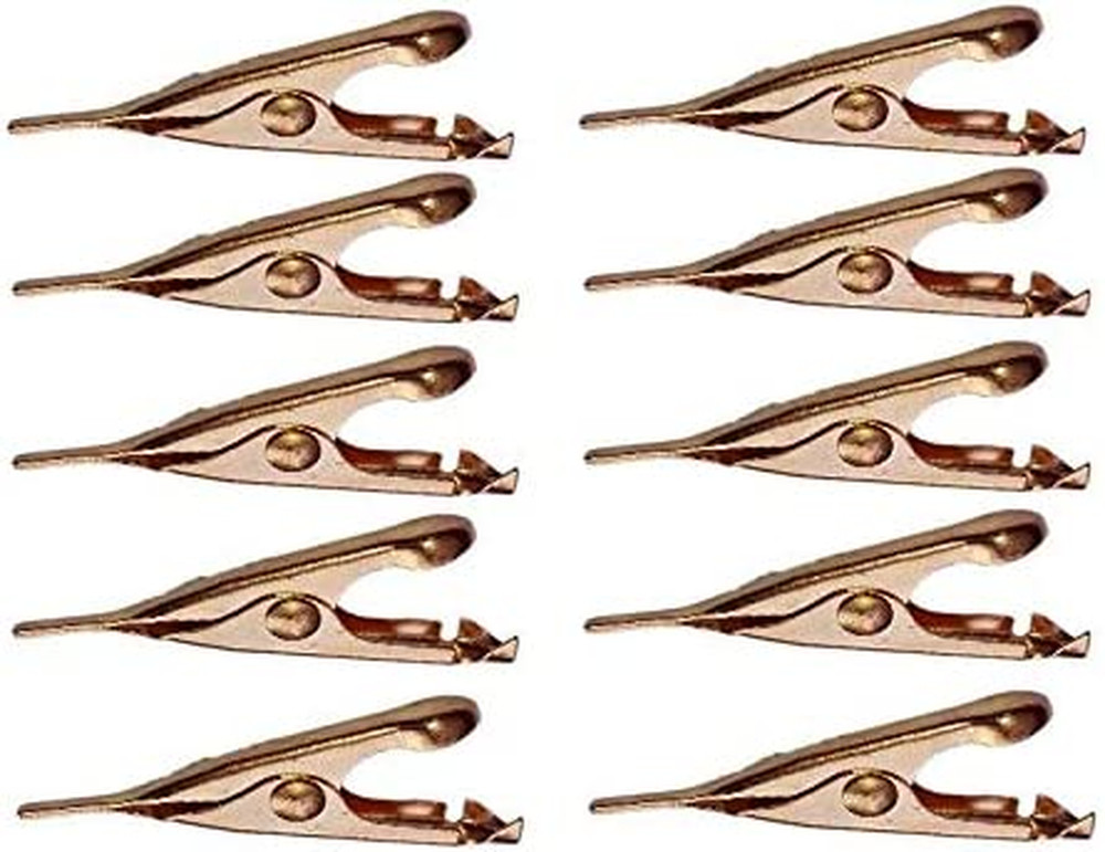 Micro Toothless Alligator Test Clips, Copper Plated with Smooth Microscop