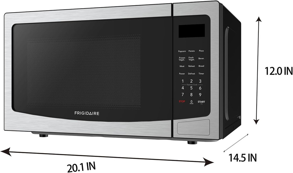 Stainless Steel Microwave Oven, Multi Function, Programmable, 1.1 Cu Ft 1000-Wat