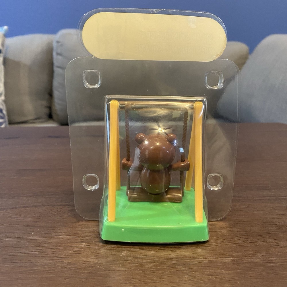 Solar Powered Swinging Bear - Ships For USA - Tested, Works