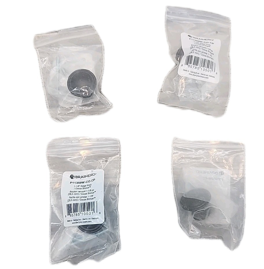 BRAINERD 1-1/8" Ridge Knob / Cocoa Bronze 4Pack [M]