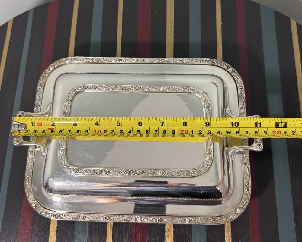 Vintage W. GREENWOOD & SONS Silver Plate Rectangular Entree Serving Dish