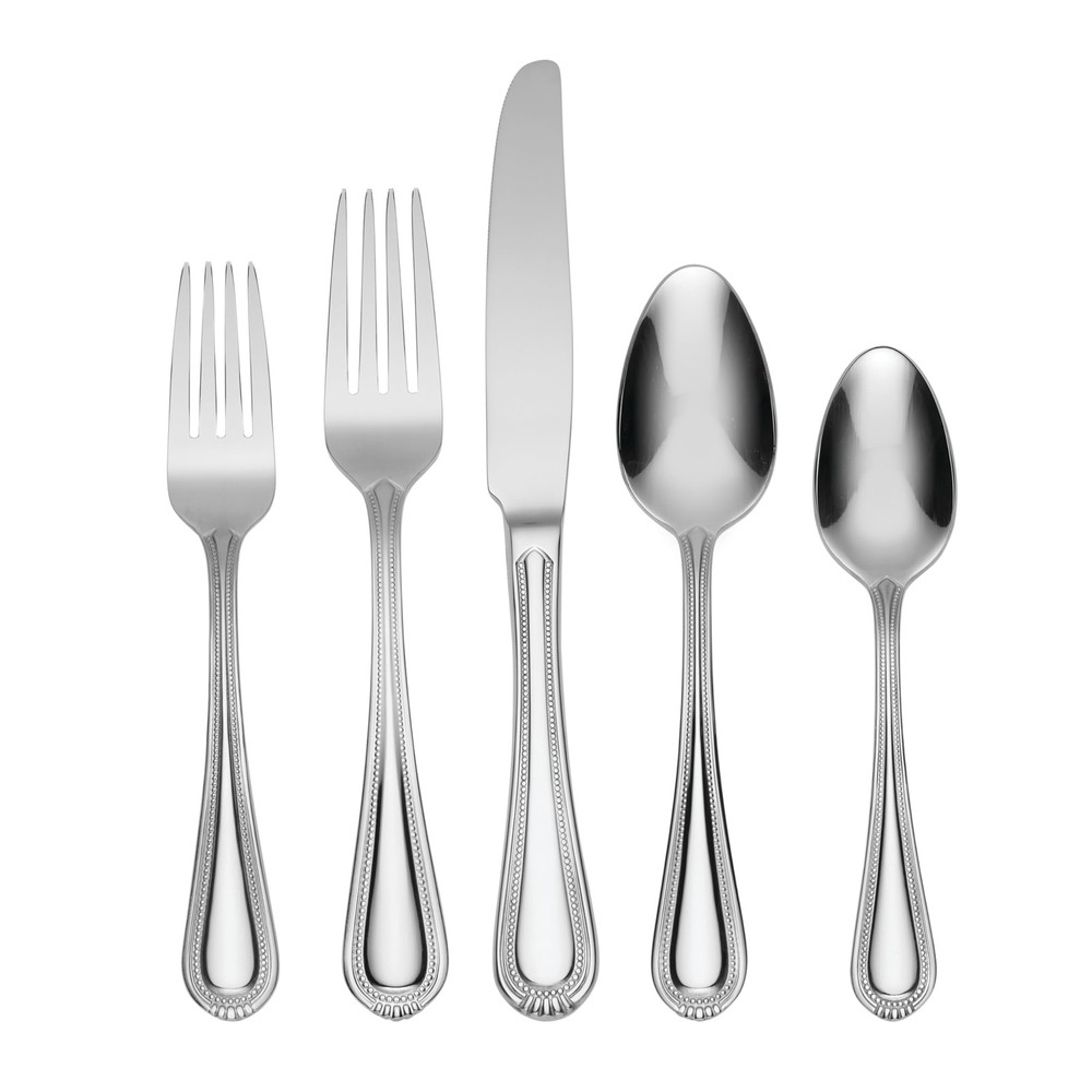 Oneida Silverware Set For 8, Countess 45-Piece Everyday Flatware Set with