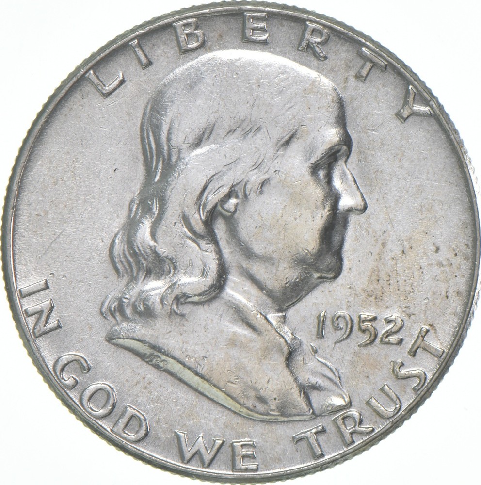 1952 Franklin Half Dollar AU 90% Silver