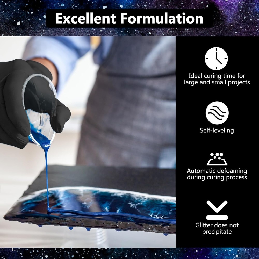 Clear epoxy resin kit for art crafts