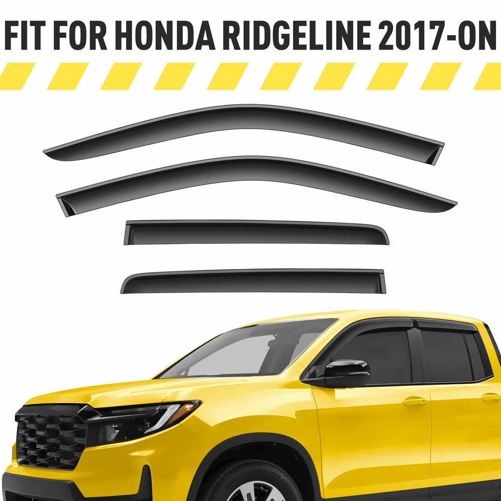 Side Window Deflectors Rain Guards for 2017-2026 Honda Ridgeline