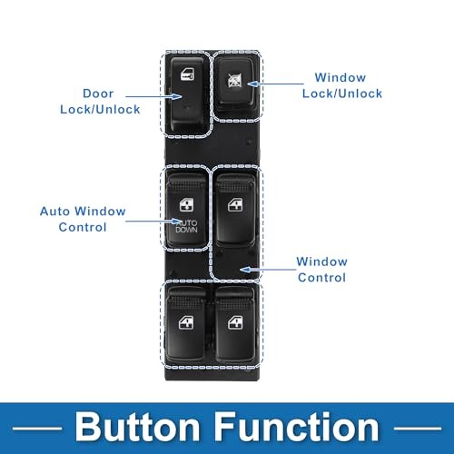 Car Power Window Switch Front Left Driver Side Window Control Switch for Kia