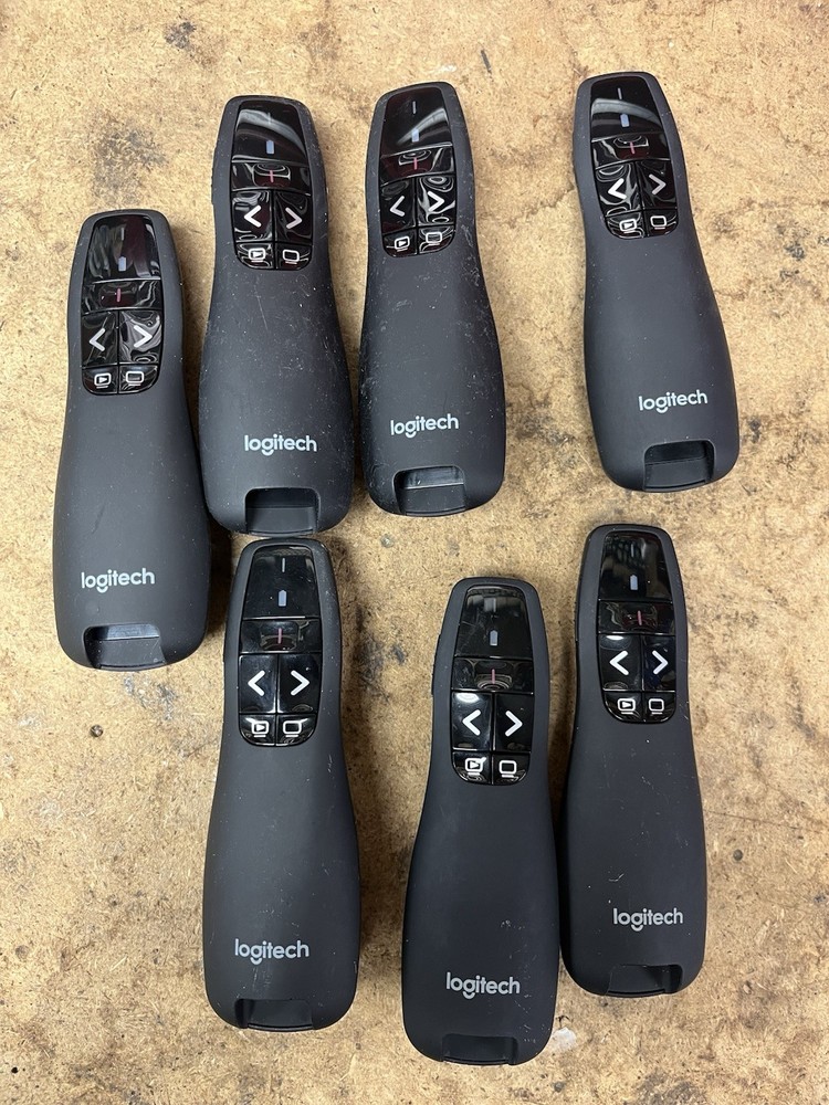 R400 Logitech Presenter Remote Control 7 Lot NO USB DONGLES Replacement Clicker