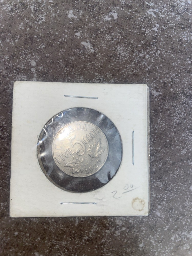 Very Fine 1929 Five Cents Canada Coin